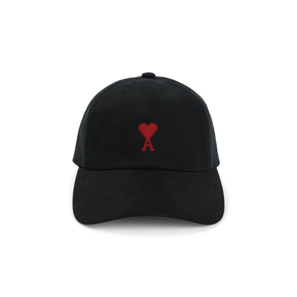 Ami Paris Red Adc Embroidery Hat Men